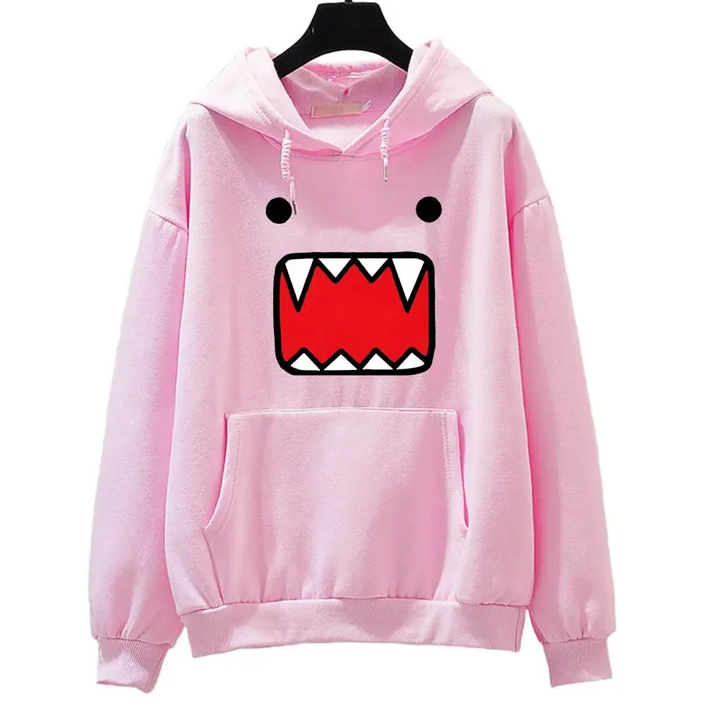 Hot Anime Domo Kun Printed Hooded Men Women Plus Size Hoodies High Quality Pullover Harajuku Unisex Aesthetic Sweatshirt Tops