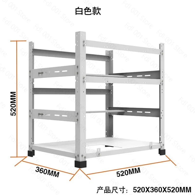 Open dual layer 12 card graphics card fixed dual power EATX main board multi graphics card rack