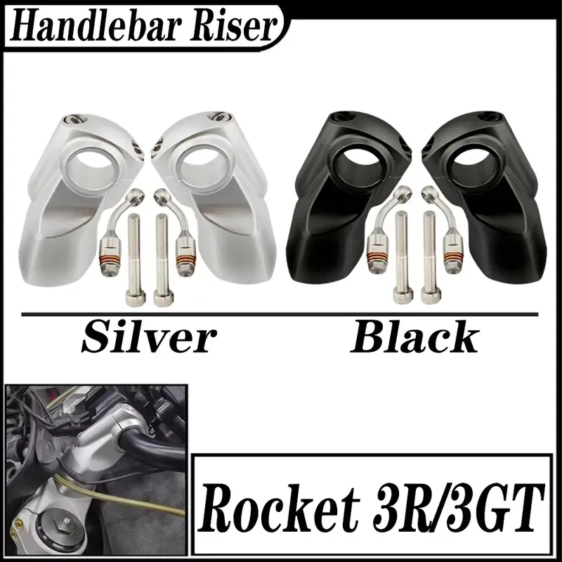 For Ro cket 3R Rocket 3GT 2019-2024 Motorcycle Handlebar Riser Mount Clamp Lift 22MM Move Back 32MM