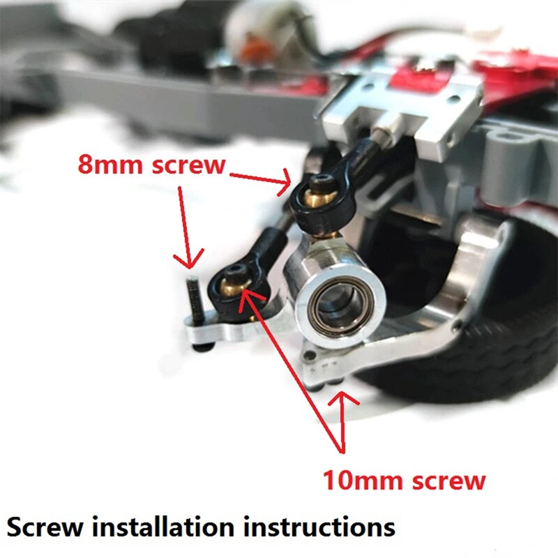 Piezas de actualización de coche de camión RC WPL D12 1/10, juego de juntas de bola de brazo oscilante inferior de Metal, accesorios de repuesto