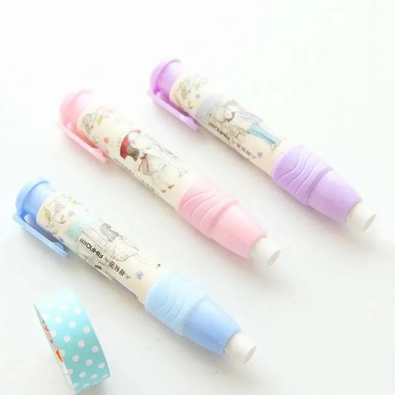 Stationery Students Pen Shape Eraser Rubber Novelty Eraser Estuches Escolar School Supplies Kid Gift Toy