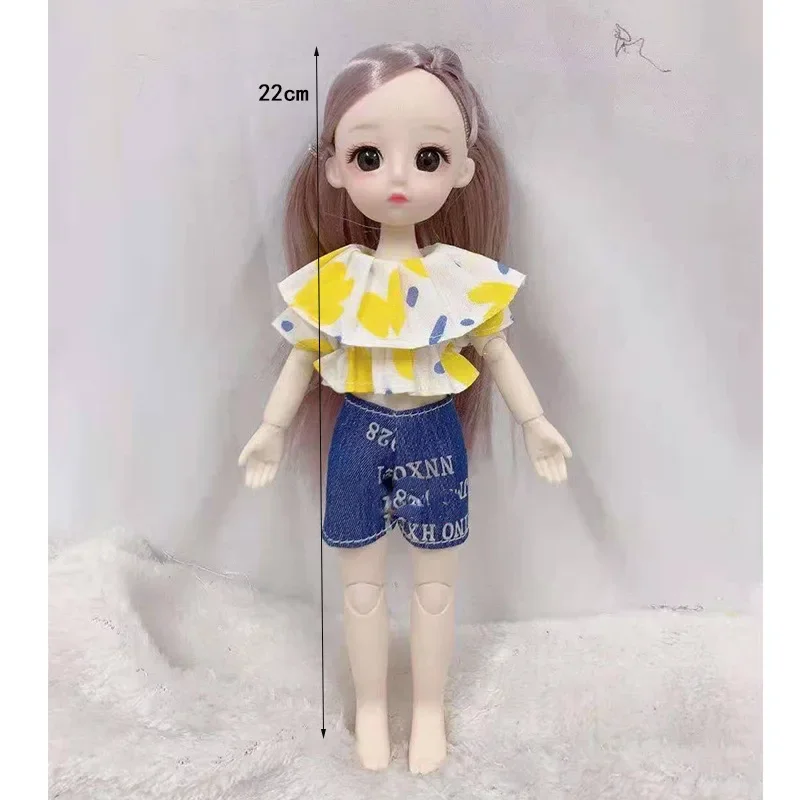 23cm Princess Doll Toys for Girls 1/7 Bjd 13 Joints Movable Body Dress Up Toys for Children