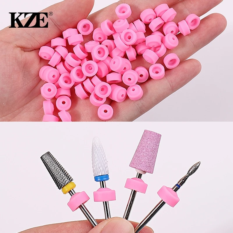 5/10pc Nail Drill Plastic Protection Pink Caps Used on 2.35mm Shank Nail Drill Bits Electric Accessories Nail Tools Prevent Dust