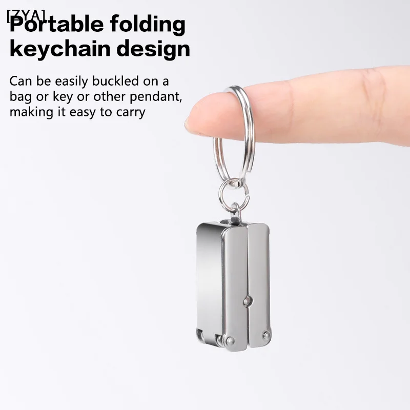 Mini Portable Exquisite Keychain Foldable Nail Cutter Stainless Steel Nail Clippers Rotary Toenail Finger Repair Clean Tool[ZYA]