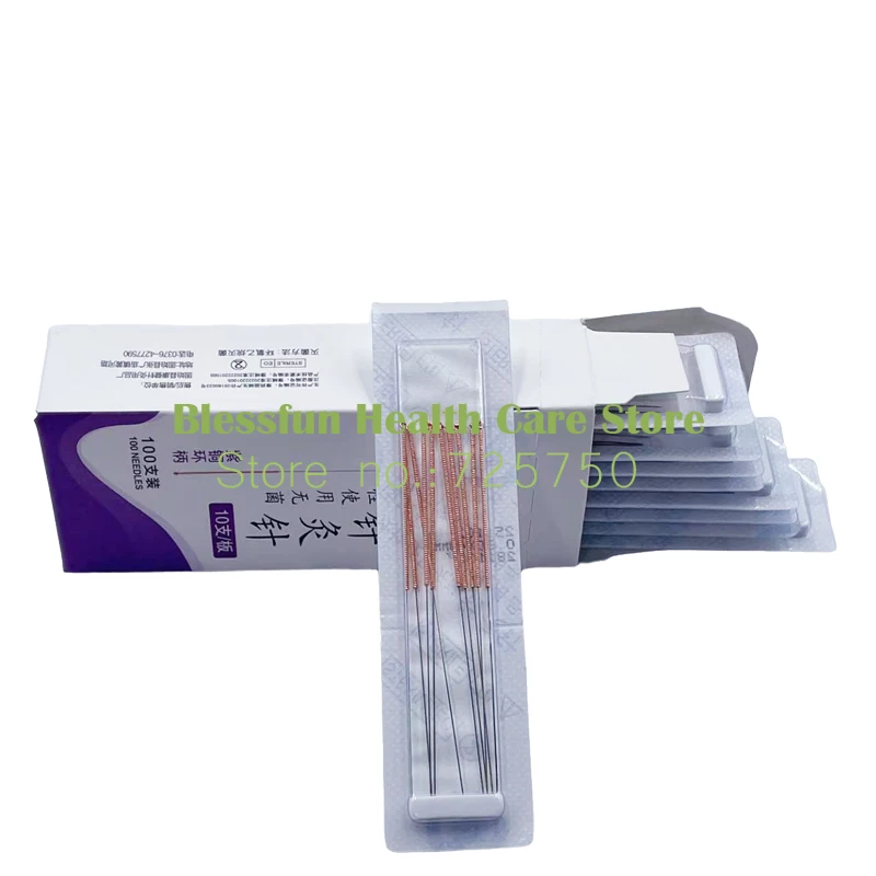 5Boxes Copper Handle Acupuncture Needle Sterile Chinese Medical Massage Tools Face Beauty Accupuncture Therapy