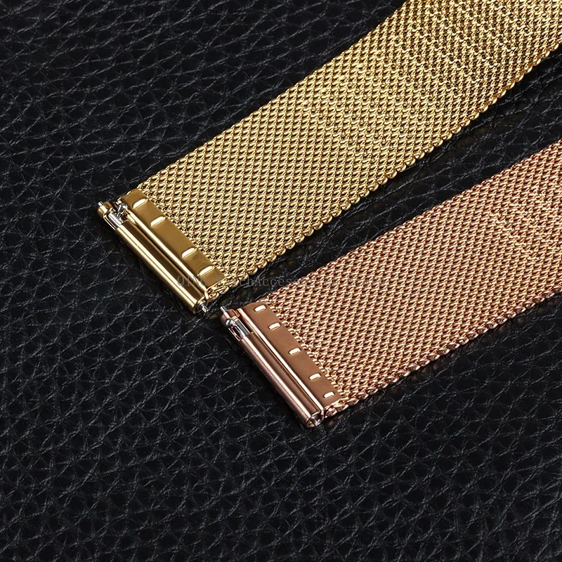 Quick Release Stainless Steel Strap Milanese Watchband Butterfly Clasp Adjustable Bracelets Men Women Metal Wristband 18/20/22mm image 2
