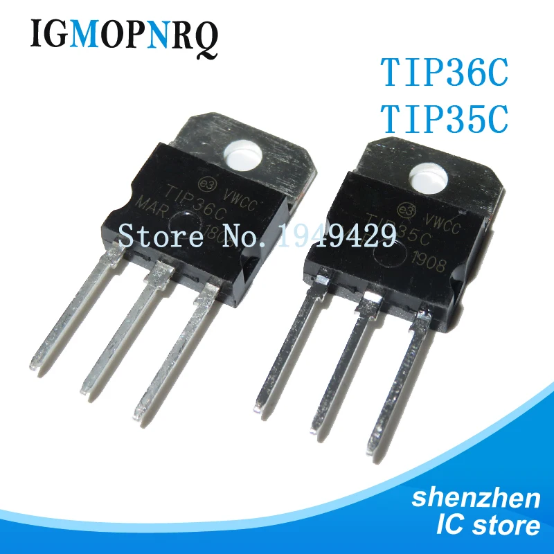 5PAIR/10PCS TIP36C TIP35C TIP36 TIP35 25A 100V TO-3P Power amplifier tube IC