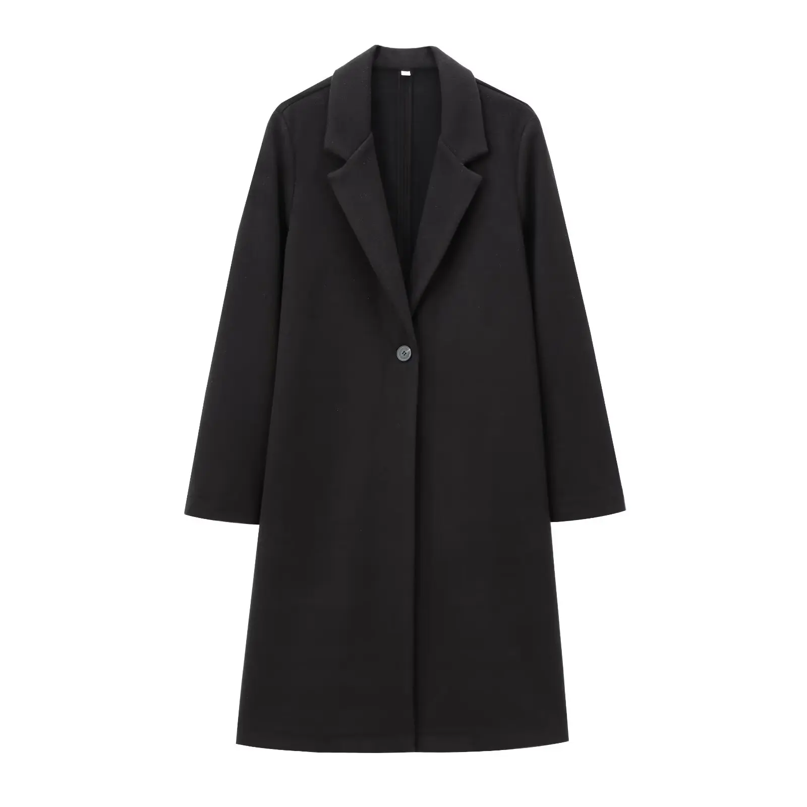 

ZBZA Soft Coat Jaet Women's Faion Design Button Decorated Autumn New Sle Long Sve Polyester Fiber Street Sle Coat