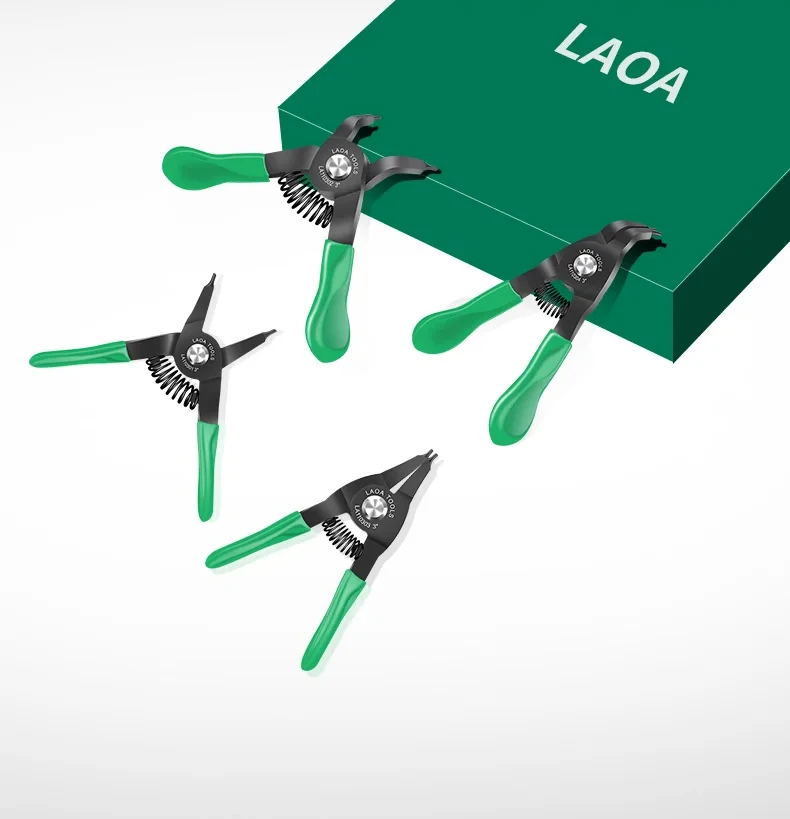 Laoa 3 Zoll Sicherungs ring zange Mini rechtwinkliger Schnabel tragbare multifunktion ale Spreng ring Sicherungs ring zange aus Taiwan – Detail 14