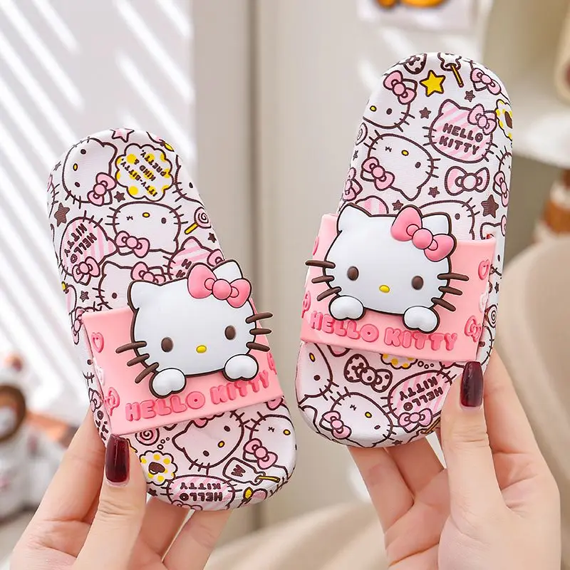 Neue Sanrio Animation Kawaii Hallo Kitty Kuromi meine Melodie Cinna moroll Hausschuhe süße Kinder Sommer rutsch feste Mädchen Hausschuhe Geschenk