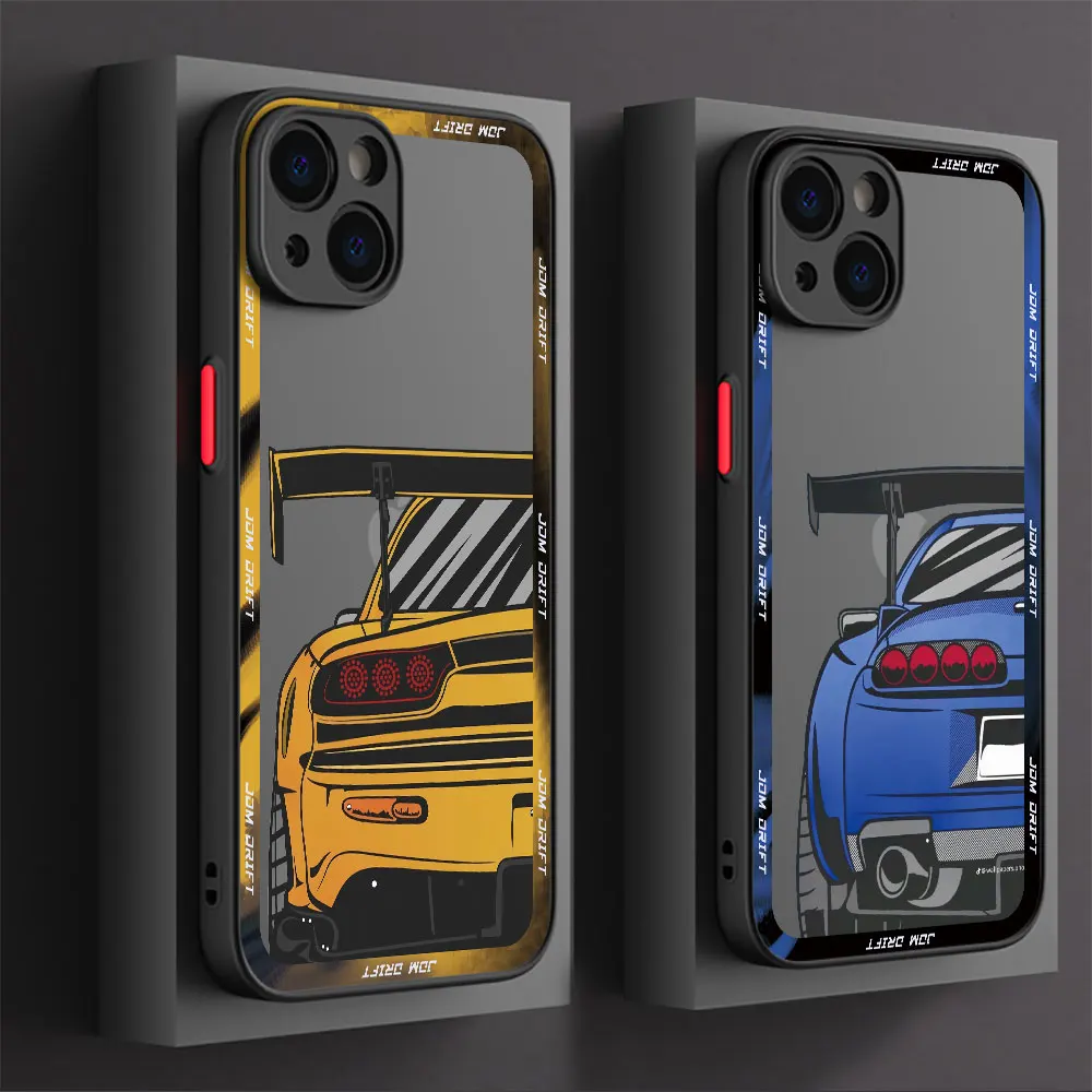 Cool Car Phone Case for iPhone 15ProMax 13 Mini 12 Pro 16 11 Pro SE XS Max 8 7 XR 14 Plus Soft Cover Luxury
