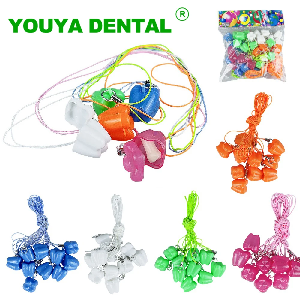 50pcs Baby Tooth Box Tooth Shape Kids Milk Teeth Storage Boxes  Save Souvenir Case Organizer Container Newborn Gift