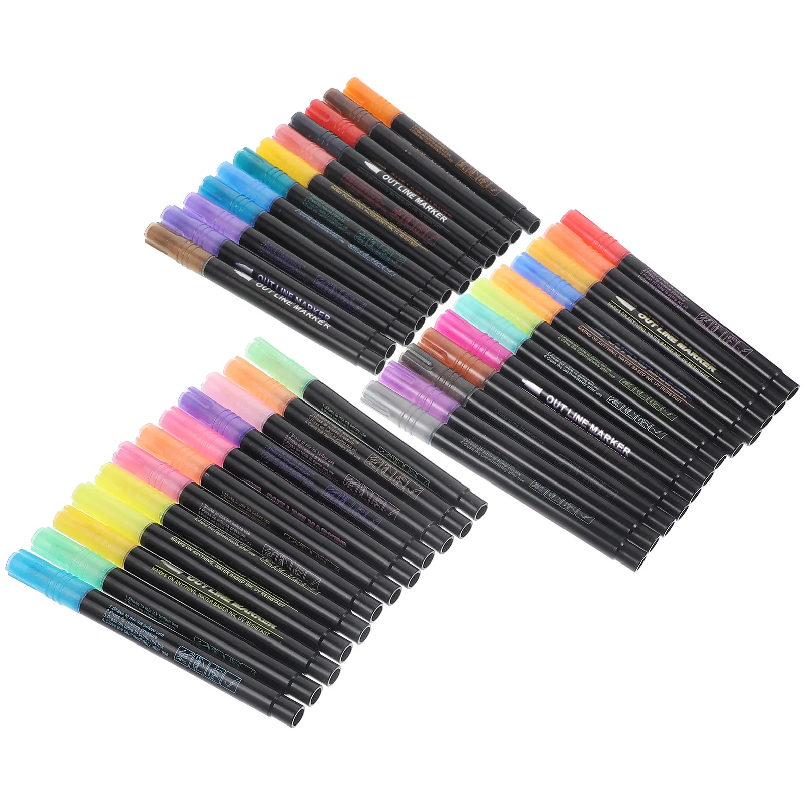 

36Pcs Glitter Pens Lightweight Portable for Graffiti Painting Drawing Notes Emphasis School Supplies Creative