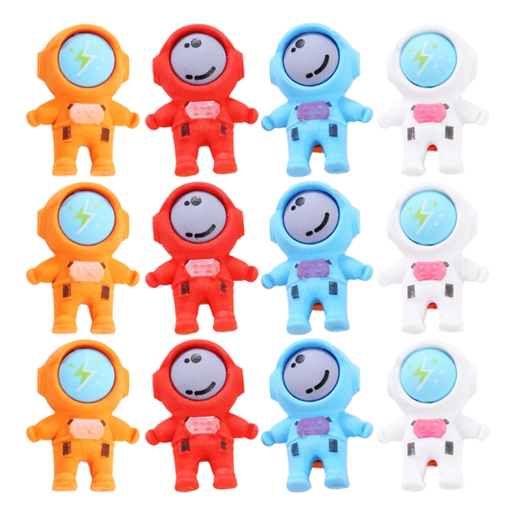 18pcs Astronaut Erasers s Cute Space Themed Mini Erasers Classroom Prizes School Supplies Soft Material Pencil Eraser Science