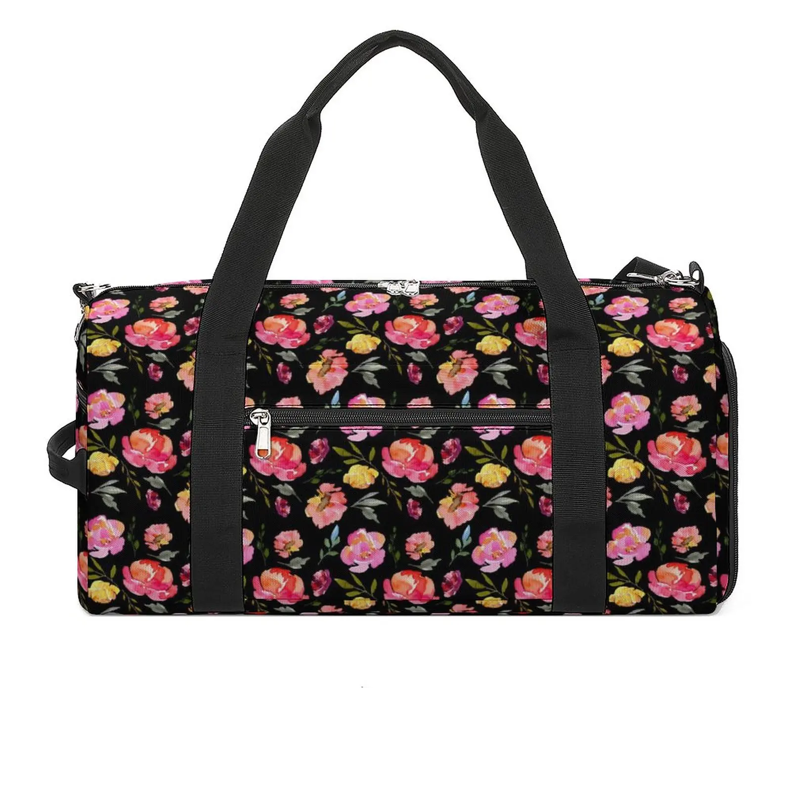 Gym Bag Rose Floral Sports Bag Large Capacity Colorful Flowers Male Female Oxford Design Handbag Colorful Travel Fitness Bag