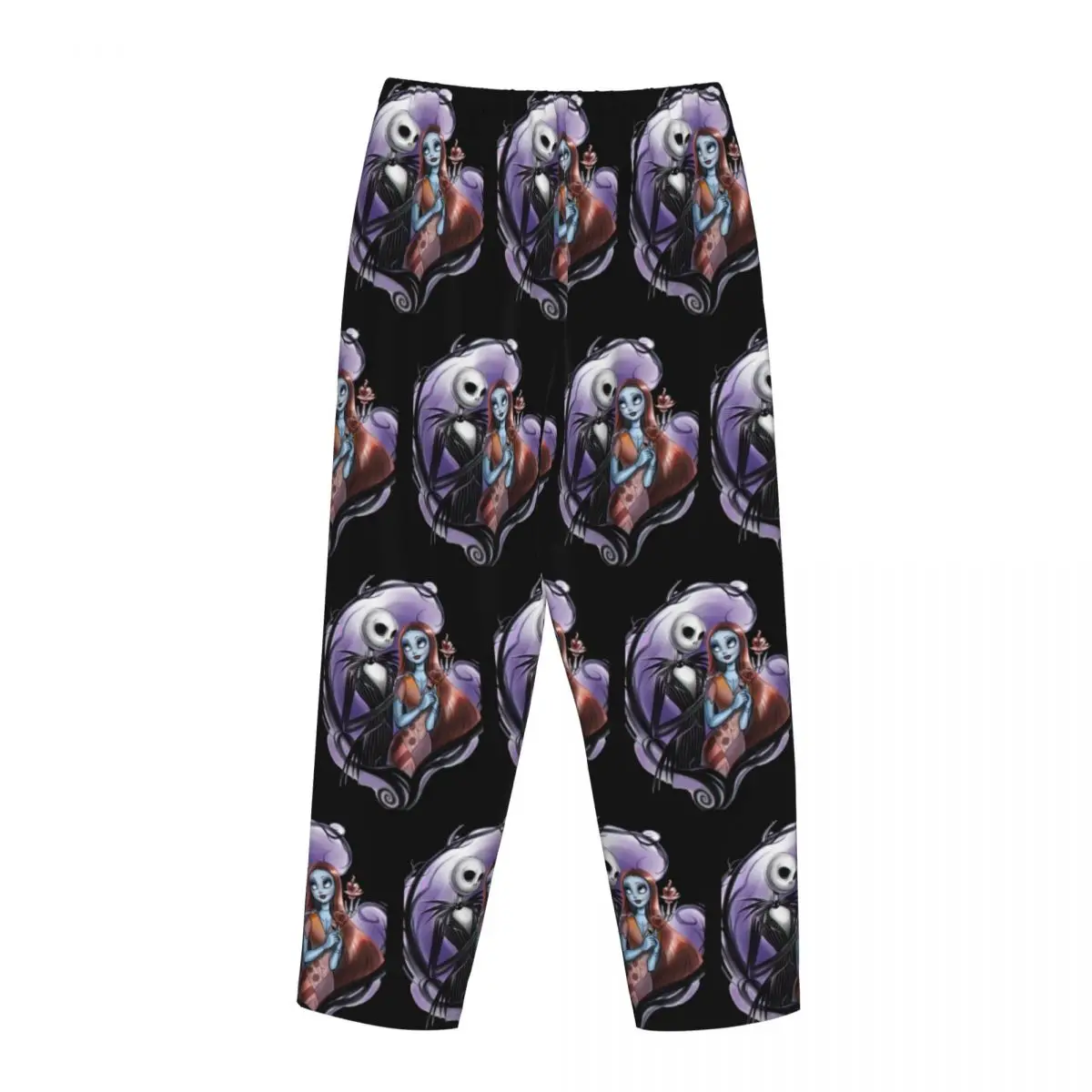 Custom Print Womens The Nightmare Before Christmas Pajama Pants Jack Skellington And Sally Sleep Sleepwear Bottoms with Pockets