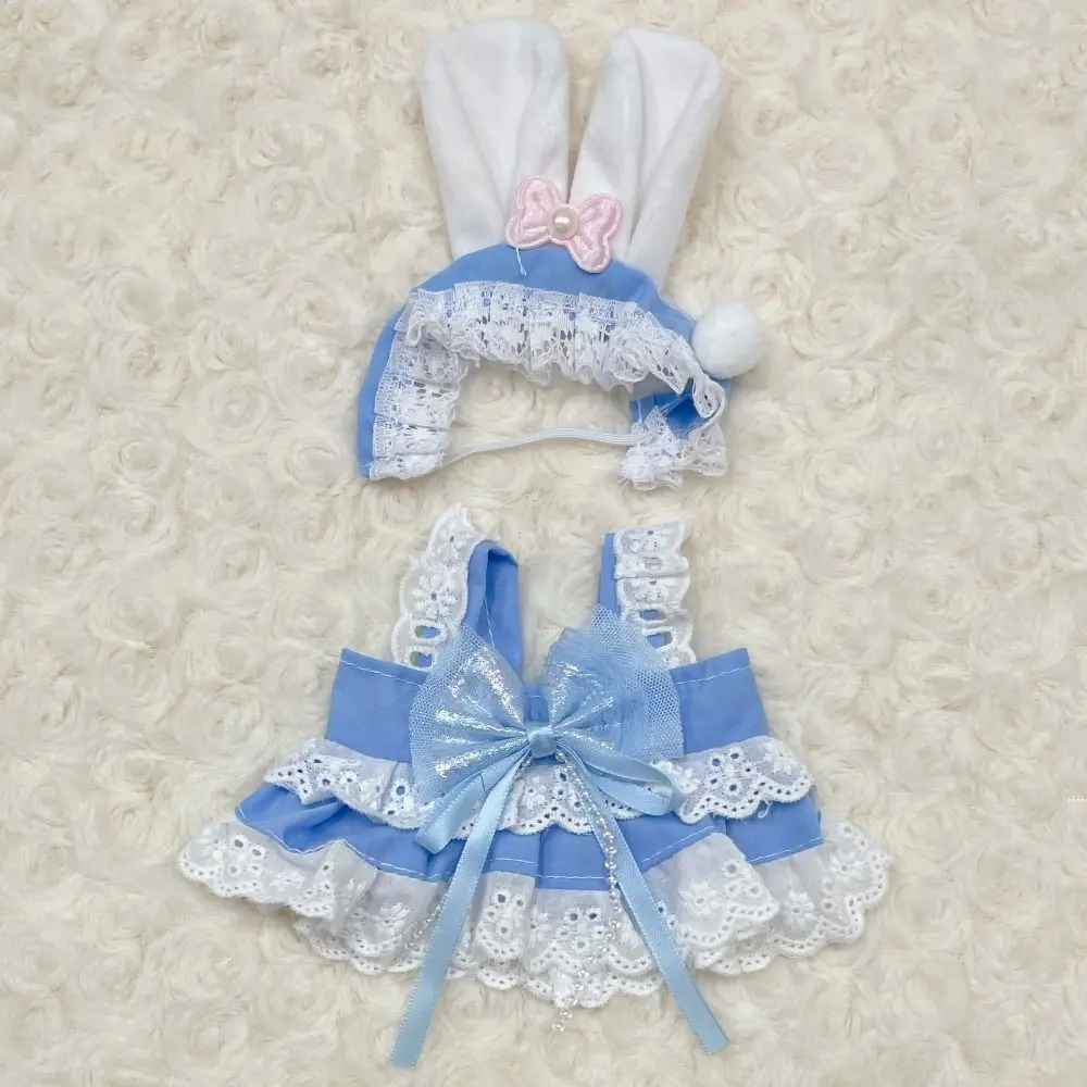 Schattige pop mooie kleding met cartoon hoofdbandaccessoires 10-stijlen pluche poppenkleding prinsessenjurk