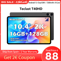 Teclast T40Hd Tablet, Android 13, 10.4 Inches, (8+8)16Gb Ram, 128Gb Rom, 7200Mah, Fast Charging, 2000X1200, Unisoc T606, 8 Cores, 4g Network, Dual Sim, Wifi