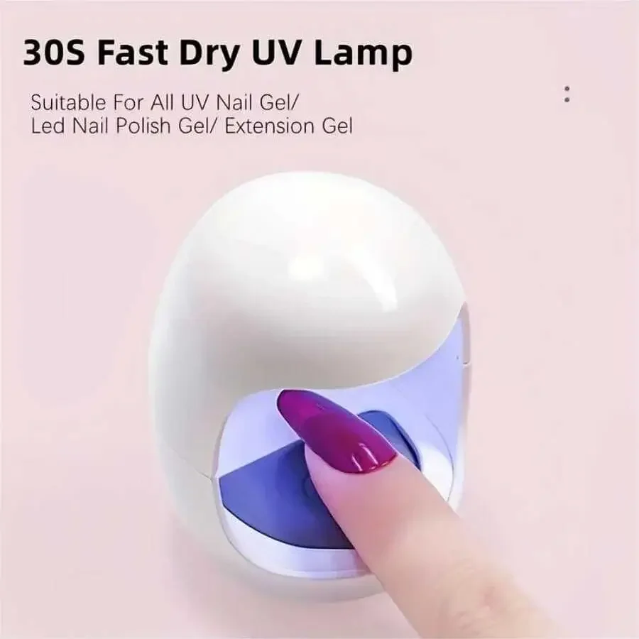 

Mini Q-shaped Nail Lamp, UV/LED Nail Dryer, Quick Drying Nail Gel Nail Dryer, For Home Nail Art DIY