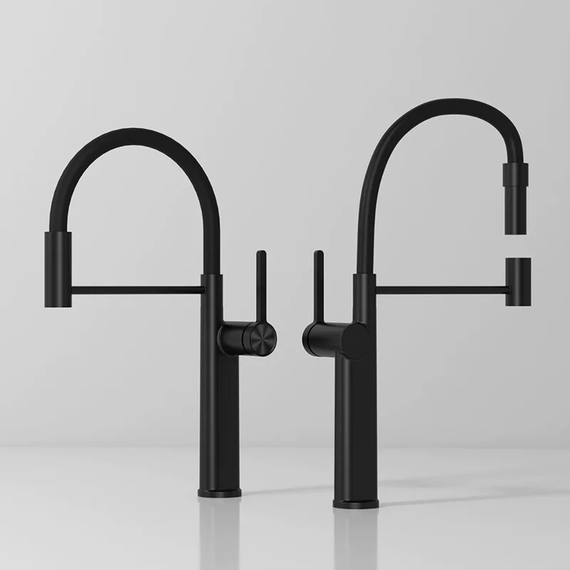 

Кухонные смесители с одной ручкой, двойной режим, поворотный на 360 градусов смеситель для горячей и холодной воды, смеситель для раковины, выдвижные краны для воды