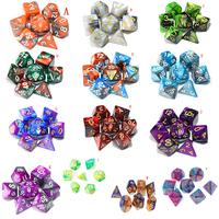7Pcs Polyhedral Dice Double-Colors Polyhedral Game Dice for RPG Dungeons and Dragons DND RPG MTG D20 D12 D10 D8 D6 D4 Table Game
