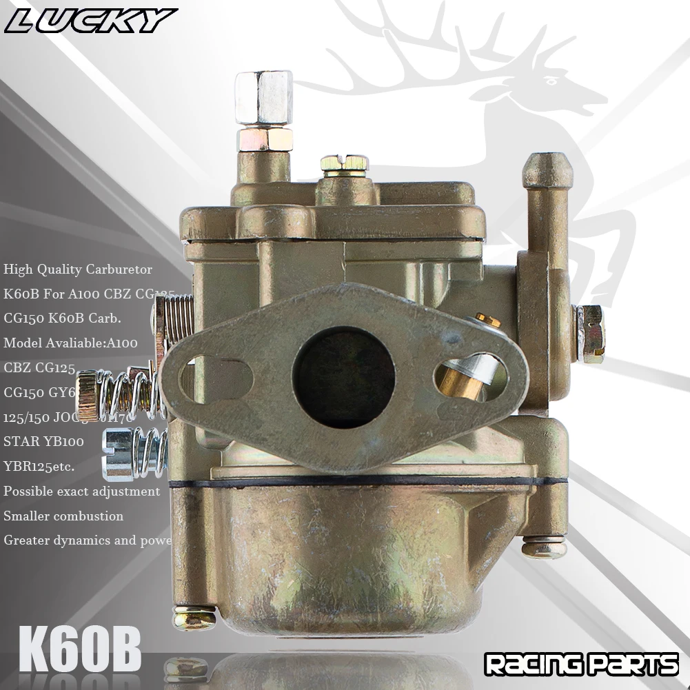 High Quality Carburetor Tuning K60B for Romet Karpaty Delta Komar Ogar Ponny Stella Vergaser Moped A100 CBZ CG125 CG150 K60BCarb