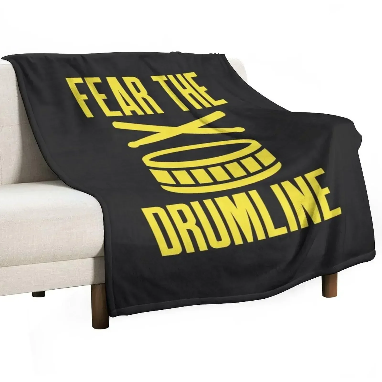 

Fear The Drumline Band Gift Throw Blanket Soft Cozy Blanket for Pet Kids Adults