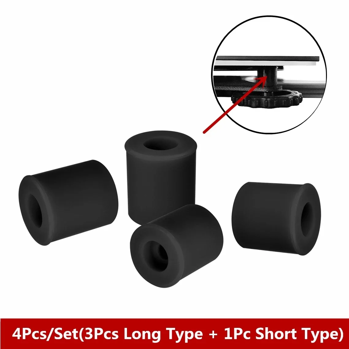 

5 Pcs High Temperature Silicone Solid Spacer Hot Bed Leveling Column For CR-10 CR10S Ender-3 Prusa I3 3D Printer Parts