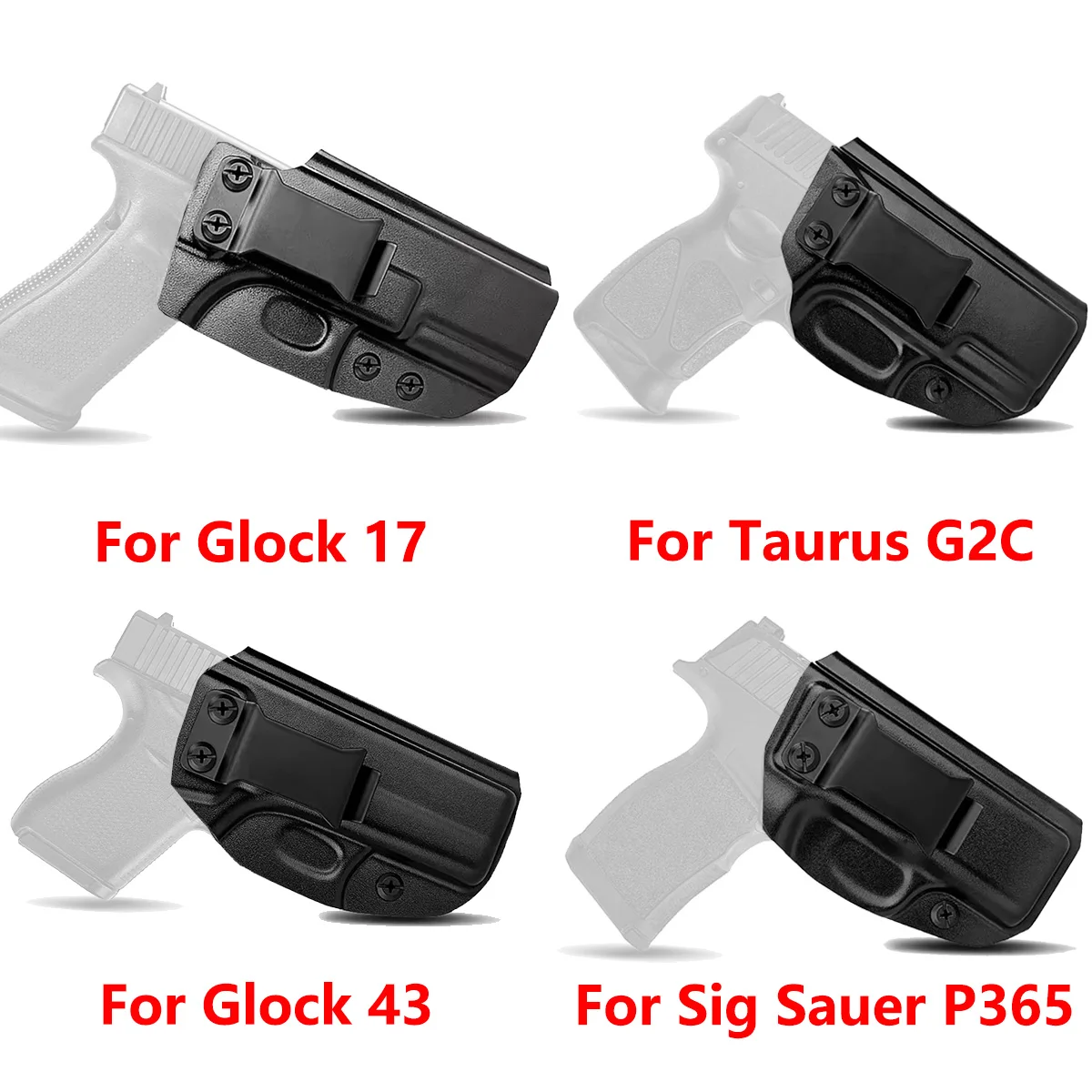 

Tactical Kydex Inside Waistband Holster For Glock 17 19 43 Sig Sauer P365 1911 Concealed Carry IWB Case Right Hand Quick Draw