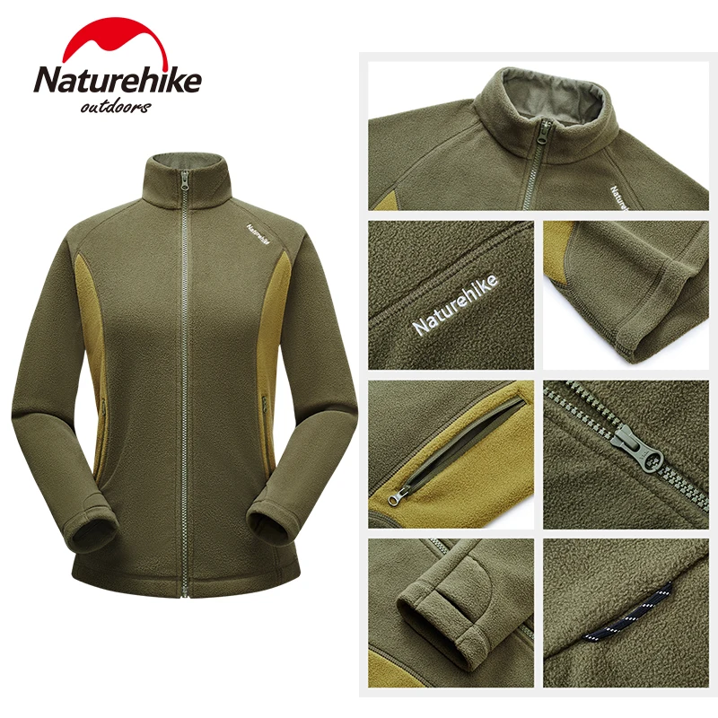 

Naturehike Fleece Jacket For Women Full Zip Thermal Hiking Soft Shell Coat With Zipper Pockets Winter Outdoor Sports Windbreaker