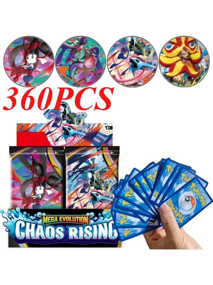 360 Stück Pokemon-Karten Scarlet & Violet Prismatic Evolutions Pokemon Box Booster Battle CHAOS RISNC Ultra Prism Booster Battle Karten