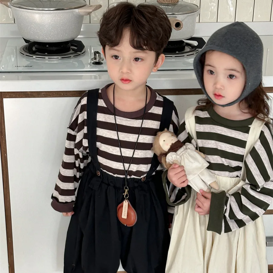 

Children's Clothing Kids Overalls Solid-color Breathable Casual Loose Straight-leg Summer Boys and Girls Overalls