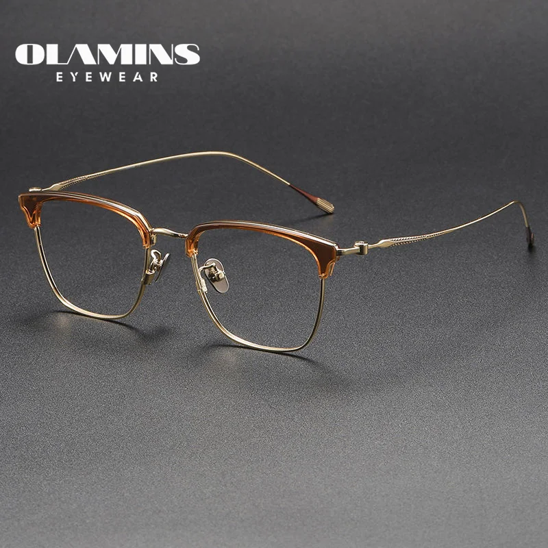 

OLAMINS​ High Quality Glasses Wholesale Eyeglasses Frame Optical Frames Titanium Glasses Frames For Myopia Optic Eye Glass 80899