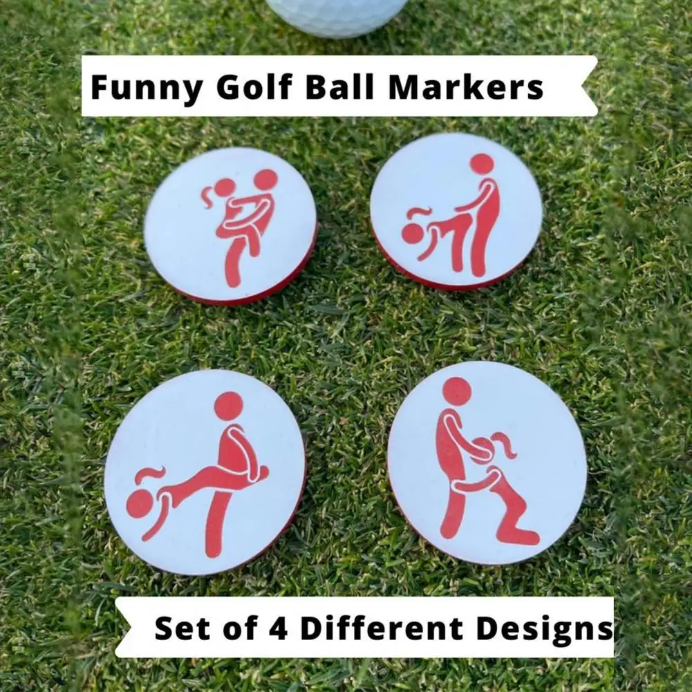 Round Shape Golf Green Ornamento, Madeira Fácil Visibilidade Moda, Innovative Golf Ball Markers, Ferramentas convenientes