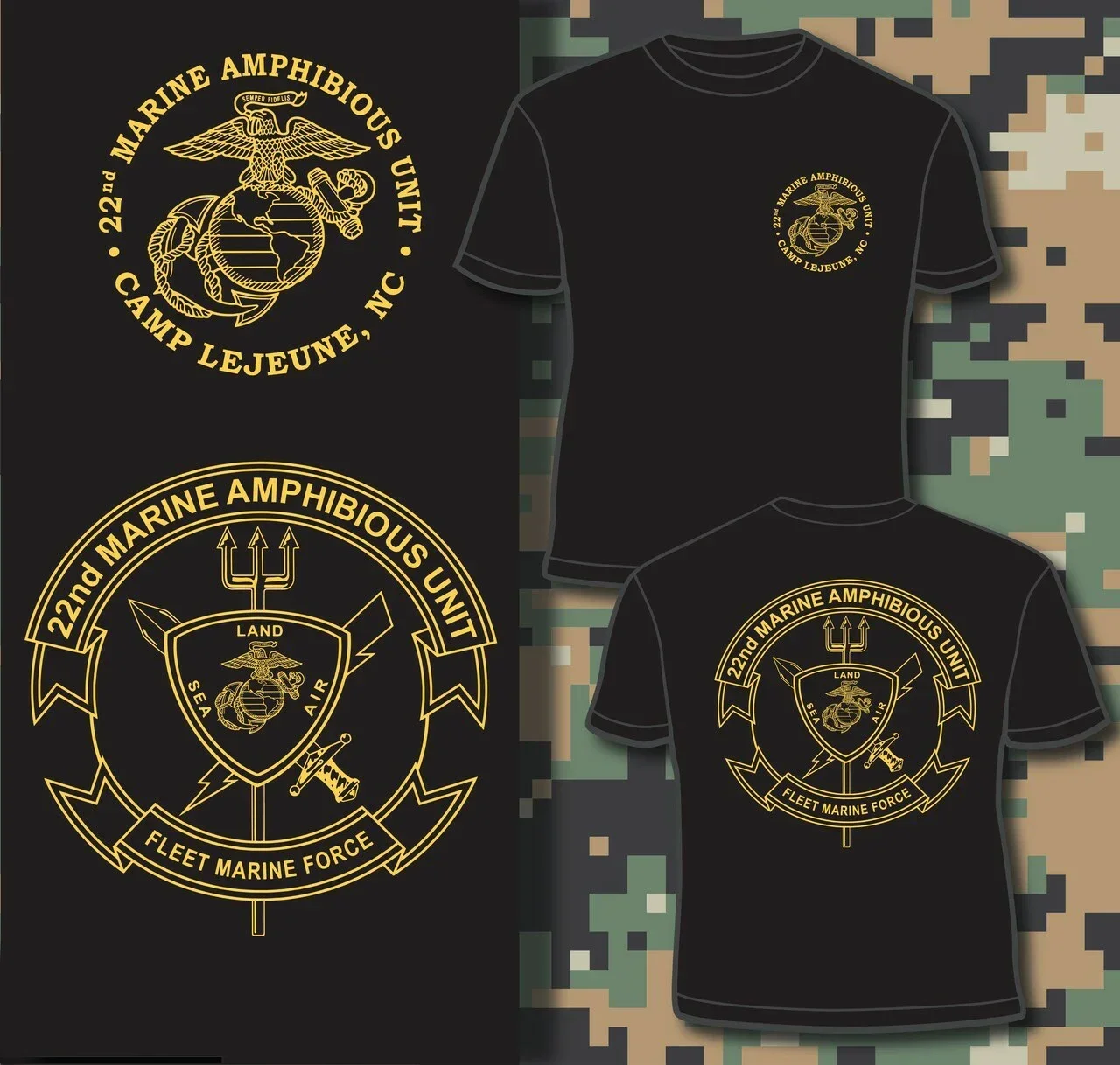 

US Marine Corps 22nd Marine Amphibious Unit T-Shirt 100% Cotton O-Neck Short Sleeve Summer Casual Mens T-shirt Size S-3XL