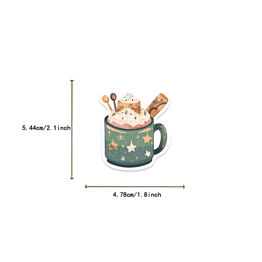 50PCS Winter Series Sticker DIY Decoration Refrigerator Water Cup Stationery Cartoon Cute Creative Clipbook Supplies Sticker