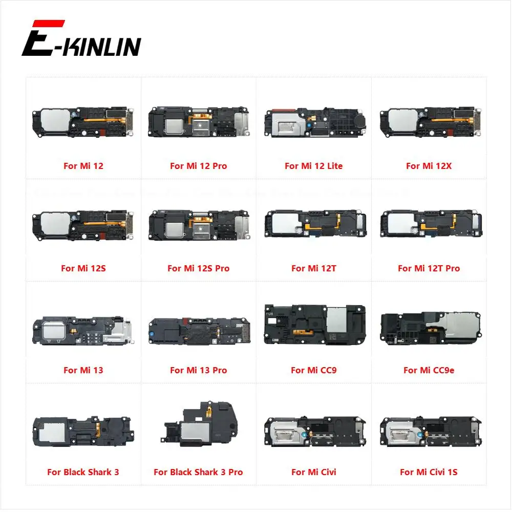 Back Buzzer Ringer Loud Speaker Loudspeaker Flex Cable For Xiaomi Mi 12 12X 12S 12T 13 Pro Lite CC9 CC9e Black Shark 3 Civi 1S