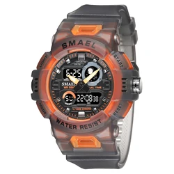 SMAEL Sport Watches Digital Watch LED 50m Waterproof Military Wristwatch Male Clocks 8063 Mens Watches Stopwatches Alarm Clock