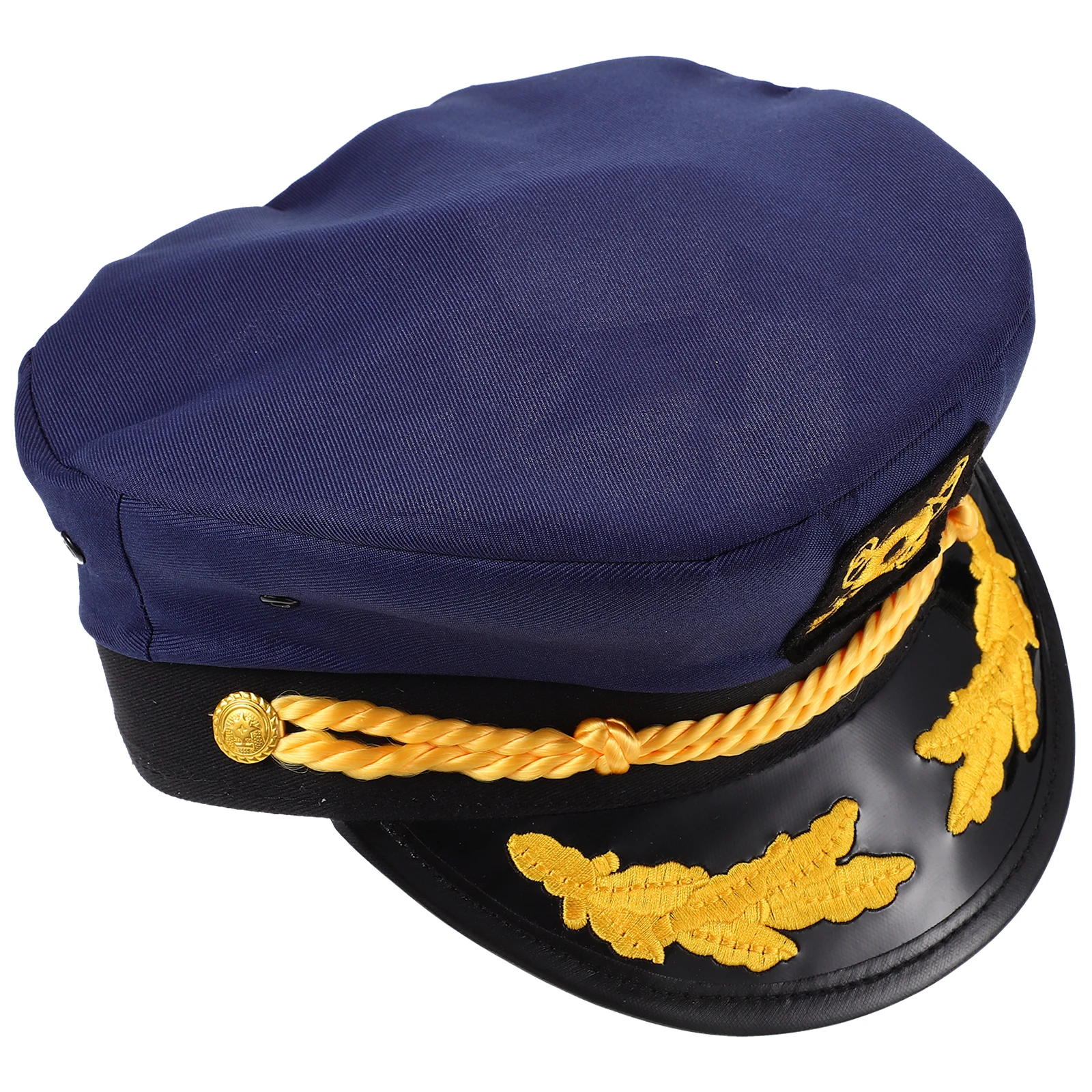 

1 Piece Sailor Hat Embroidered Captain Hat for Outdoor Sun Protection Party Cosplay Costume Yacht Boat Decoration Accessory