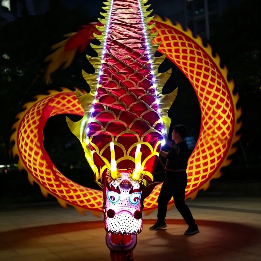 

47 Styles LED Chinese Dragon Dance Prop Traditional Outdoor Performance Festival Activity (Head+Tail+Rope)