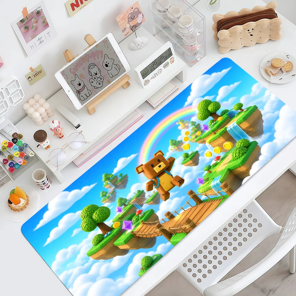 Mouse Pad S-Super MousePad Non-slip Lockedge Office Student Gaming Thickened Large Adventure Game Bear Writing Pad Cushion