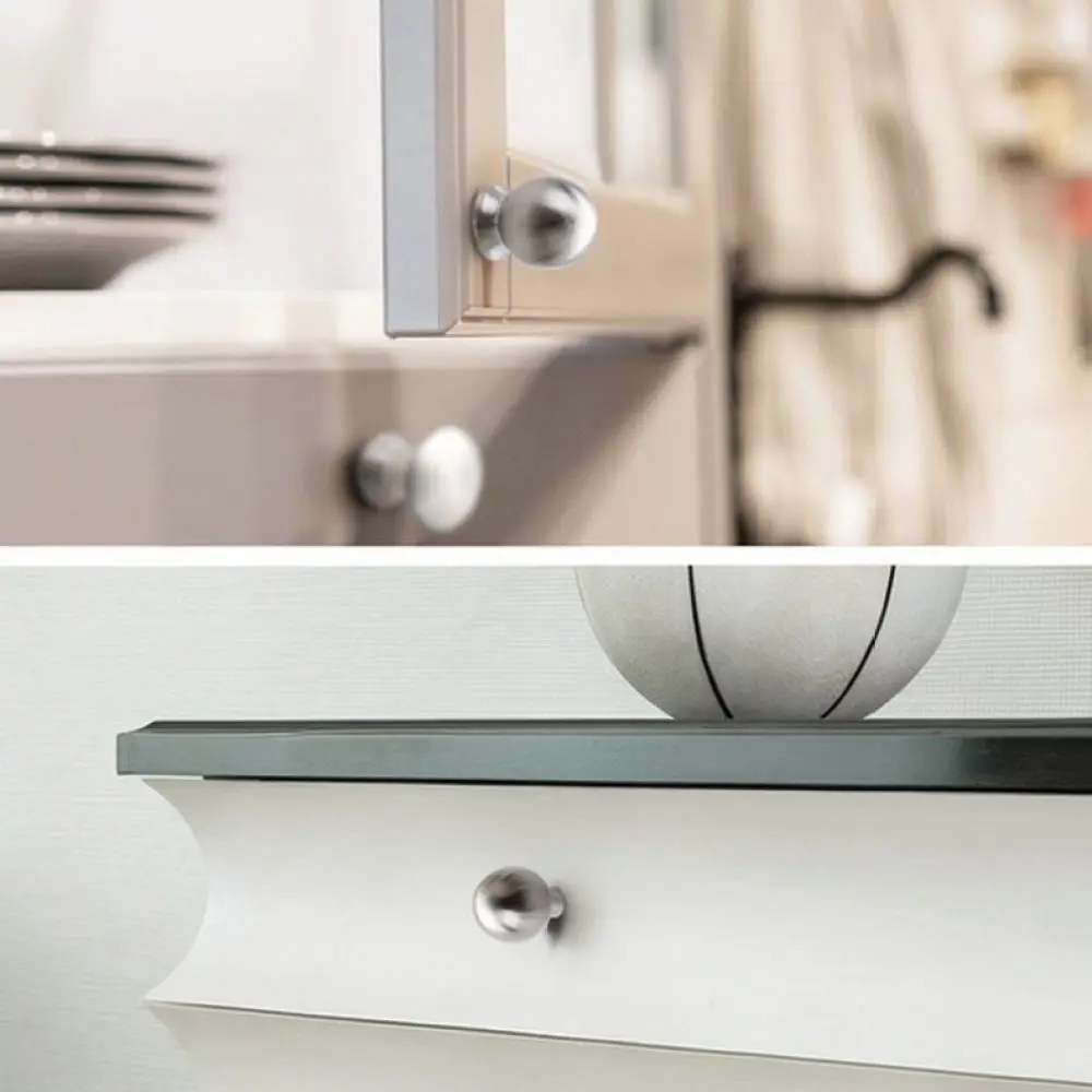 Single Hole Ball Knob 304 Stainless Steel Handle For Modern Furniture Cabinet Drawer Wardrobe Door Fitting Parts