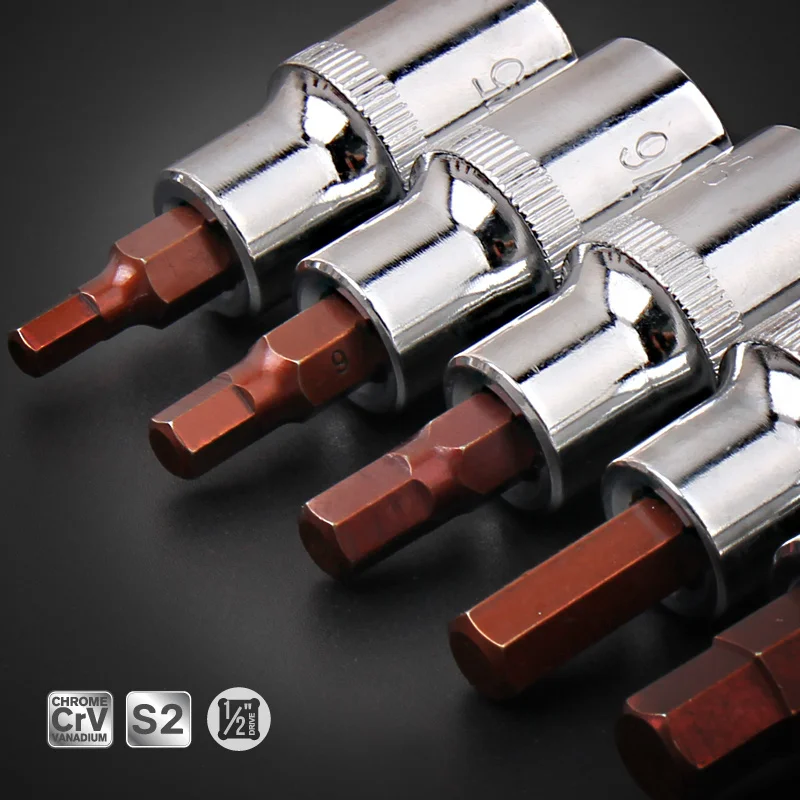 Imagem -02 - Oi-especificação Hex Bit Soquete Chave de Fenda s2 Hex Haste Parafuso Elétrico Driver Estrela Bit Conjunto Crv Allen Chave de Soquete Ferramenta de Mão