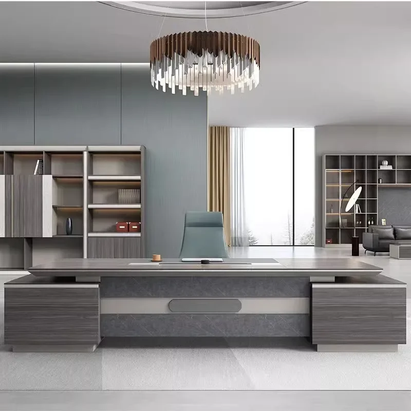 Office desk owner, high-end CEO, 2.8-meter large office furniture, complete set of office desk and chair combinations