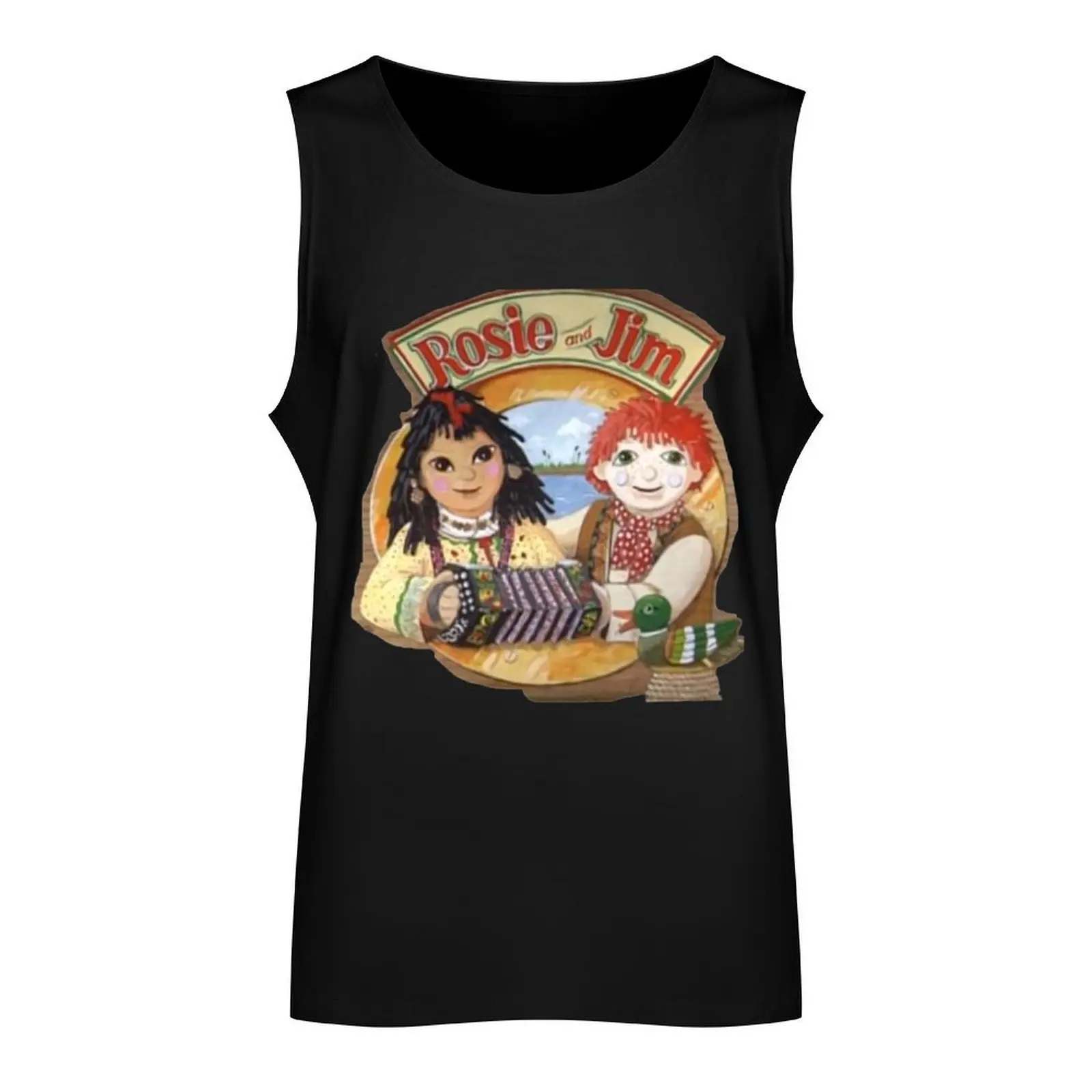 Rosie and Jim Vintage Childrens TV Tank Top men gym clothing Men's sports t-shirt gym t-shirts man Men's cotton t-shirt