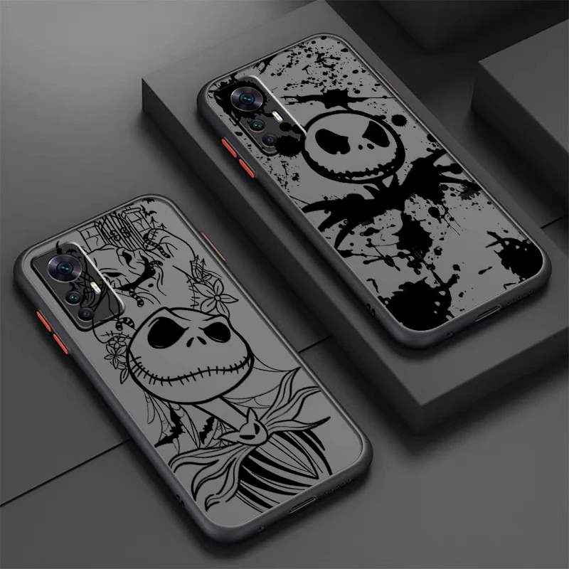 

The Nightmare Before Christmas Frosted Translucent For Xiaomi Mi 13 12 12T 11T 11 11i 10T 10 9T Pro Lite Ultra 5G TPU