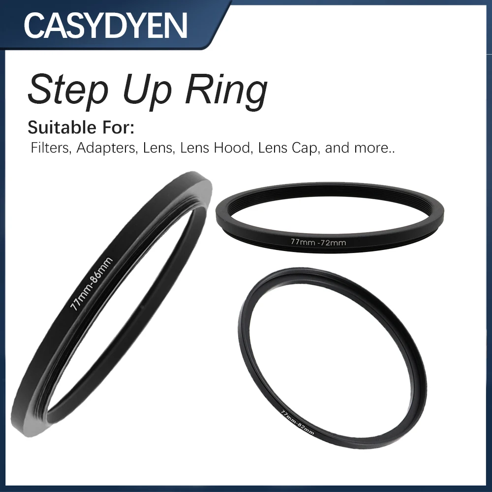 77mm-82mm Step Up Ring/step down ring Filter Adapter 77-52/55/58/62/67/72/86mm Stepping Adapter Camera Adapter Ring