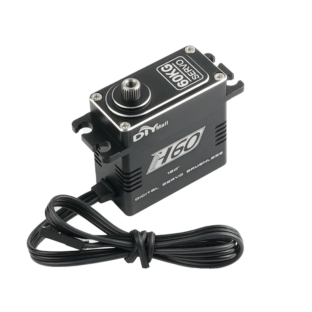 8.4V 60KG Digital Super Coppia 0.1Sec Ingranaggi in acciaio Servo senza spazzole Corpo interamente in metallo impermeabile per la maggior parte dei robot aerei 1/8 1/10 RC