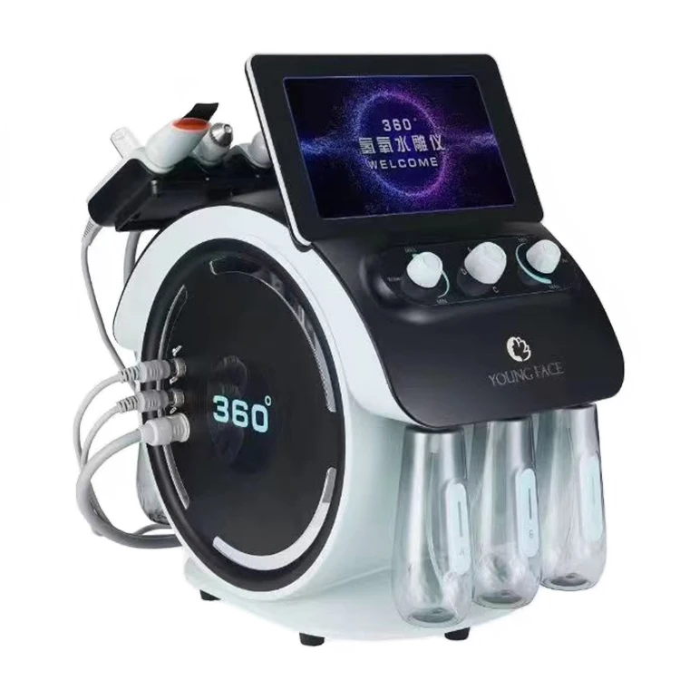 6 In 1 Multi-functional Skin Care Deep Cleansing Facial Machine 360 visible hydrogen oxygen water facial care machine