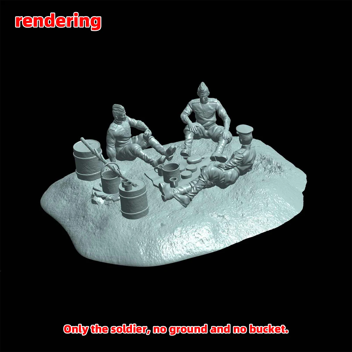 1/35 1/48 1/72 Maßstab Modellbausatz 3D Harz Miniatur-Soldatenfiguren Ruheende Sowjet-Soldaten Unbemalt Unmontiert Diorama – Detail 5
